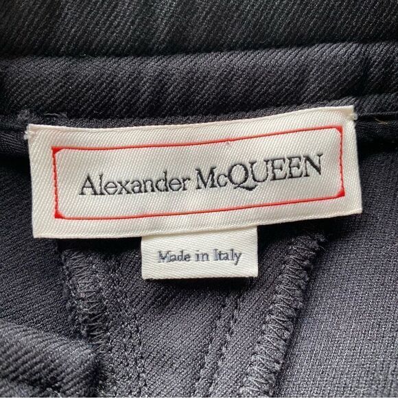 Alexander McQUEEN Trouser Jogger Pants Small Wool Blend Zipper Detail - Picture 3 of 8